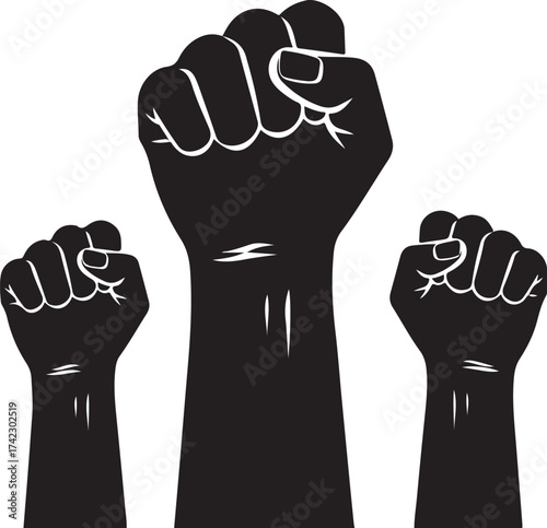 Fist power unity symbol
