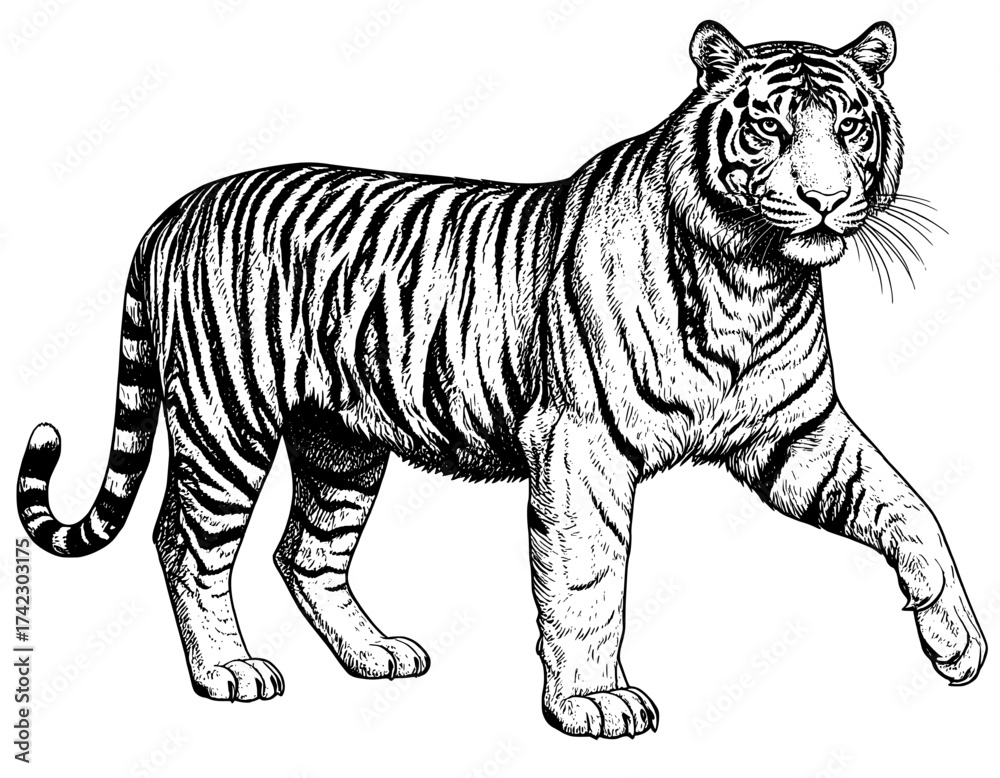 Fototapeta premium tiger vector illustration
