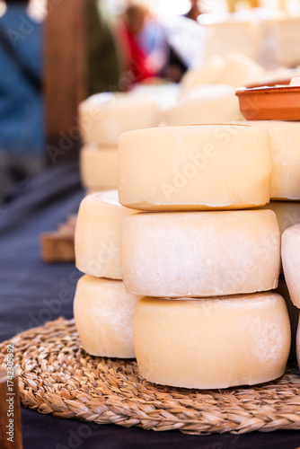 artisan cheeses a traditional market in Spain