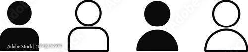 icon set profile user symbol design vector