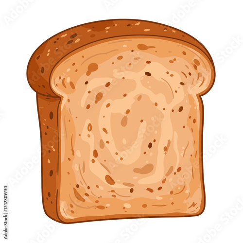 Slices of toasted bread with butter or spread on a plate