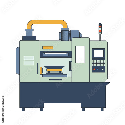 Industrial machine used in manufacturing processes