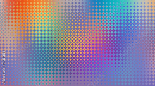Abstract colorful gradient background with a dotted pattern and bokeh effect
