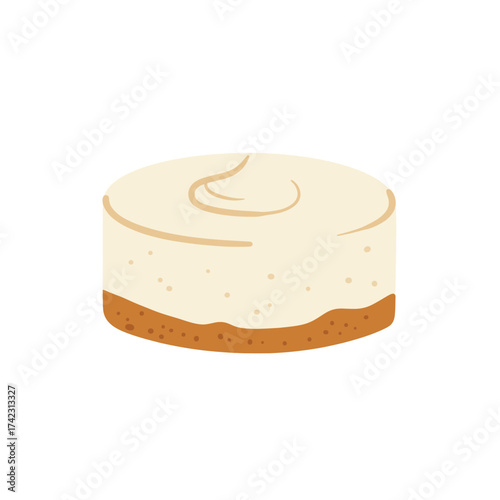 Cream cheese and biscuit dessert with swirl topping for sweet treats