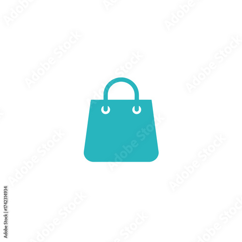 shopping bag with handles and details for ecommerce and retail