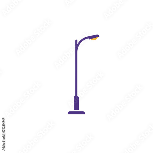 street lamp standing upright with lighting fixture