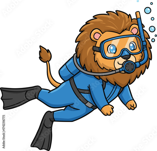 Scuba Diving Lion