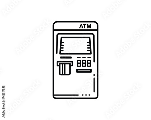 ATM cash machine icon