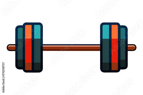 vector illustration of a hand with dumbbells