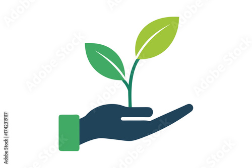 hand holding plant
