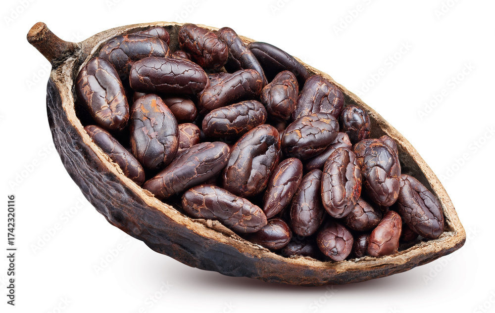 Obraz premium Cocoa isolated on white background