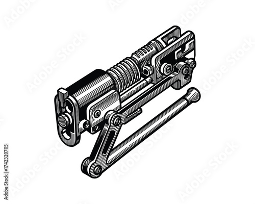 Isometric view of car jack