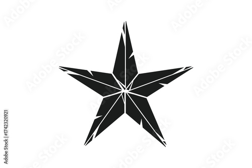 Black grunge star icon