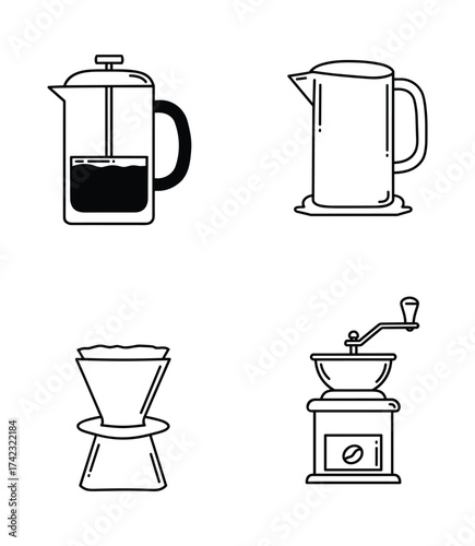 Coffee preparation tools set