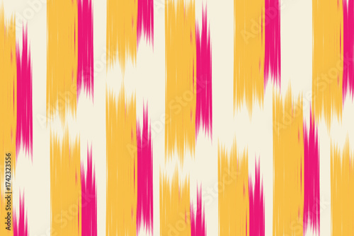 Uzbekistan ikat pattern. Uzbekistan ikat abstract ethnic design. Uzbekistan pattern design for background, wallpaper, textile, art, clothing, wrapping paper, Uzbek style, Uzbek fabric