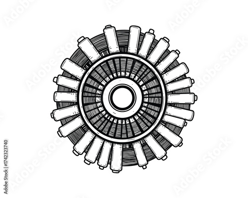 Turbine Engine Cross Section Diagram
