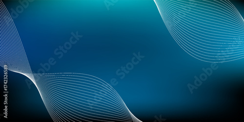Blue and green gradient mesh abstract background with blended lines nice for wallpaper or banner
