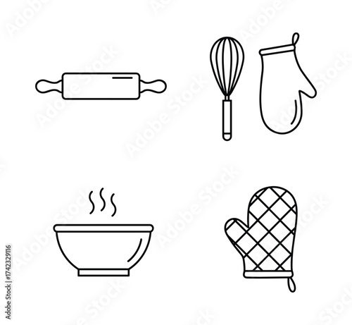 Baking and Kitchen Tools Icons