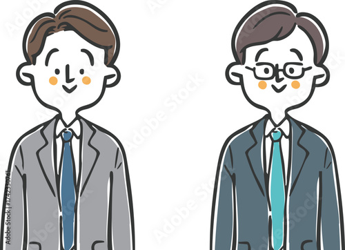 ビジネスマン　上半身　ベクター
