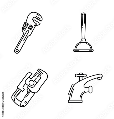 Plumbing Tools and Fixtures Collection