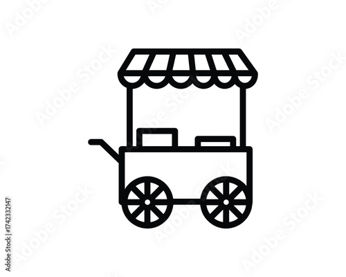 street food cart icon