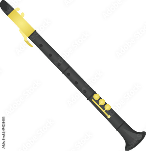 Simple little saxophone. vector illustration