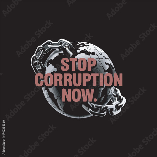 Stop Corruption Now – Powerful Awareness Vector 