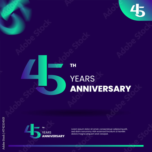 45th anniversary logo design