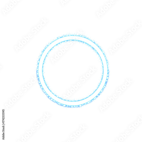 Abstract light ring effect with transparent background