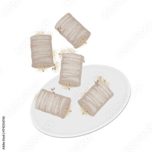 Vector Illustration Logo Clipart Levitation Kkultarae on a Plate