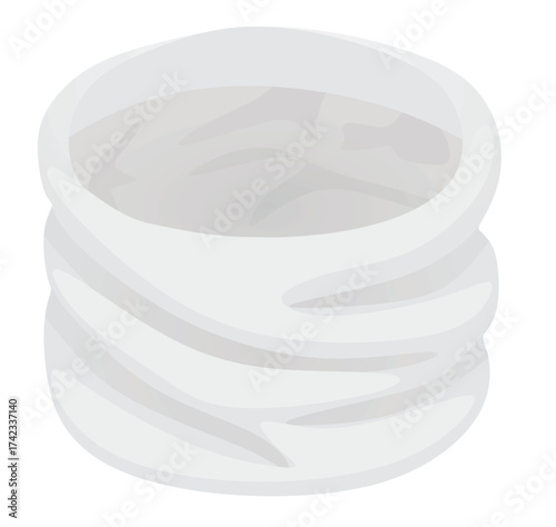 White neck scarf. vector illustration