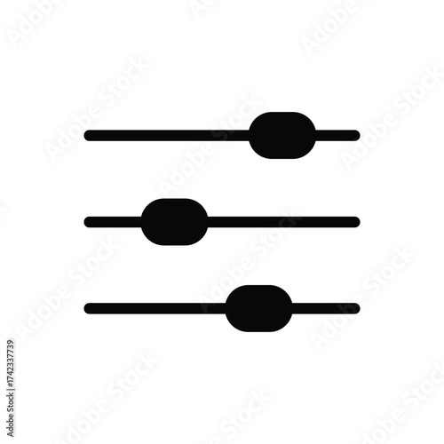 Adjustment button solid icon vector design good for web or mobile app