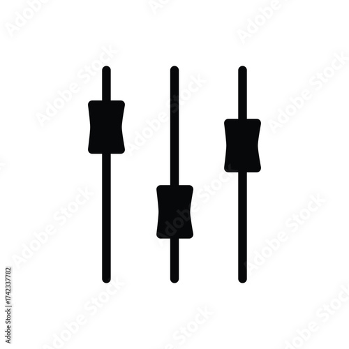 Sound mixer controller solid icon vector design good for web or mobile app