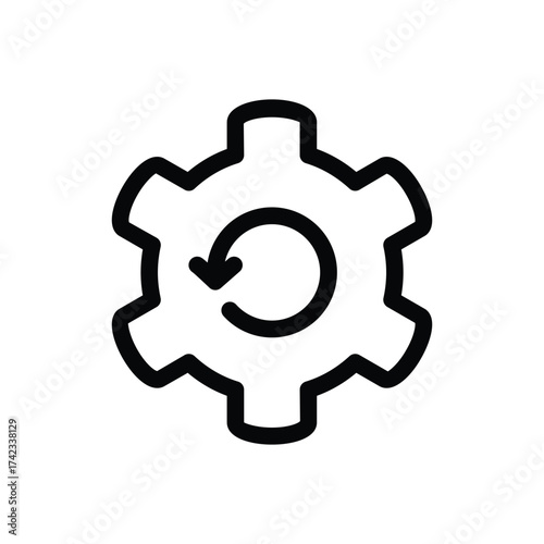 default setting outline icon vector design good for web or mobile app