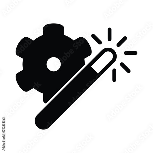 magic setting solid icon vector design good for web or mobile app