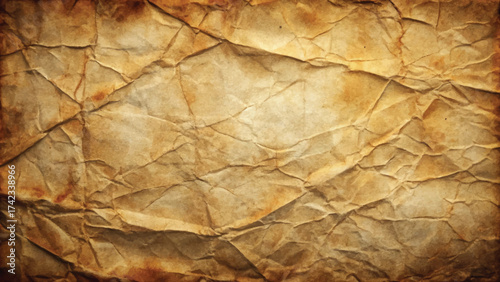 Weathered Old Paper with Cracks and Creases Vintage Background