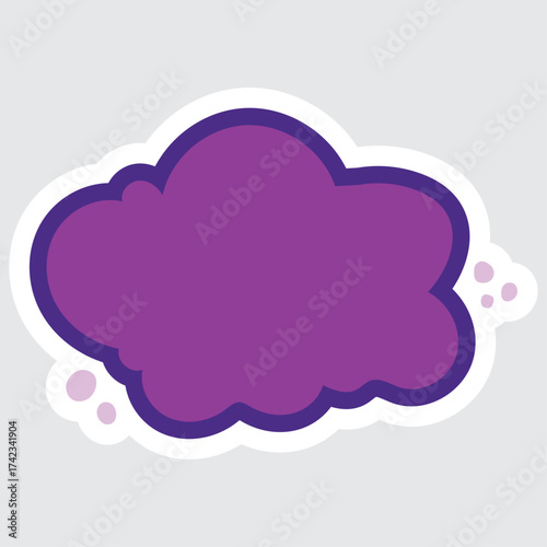 Purple cloud speech bubble