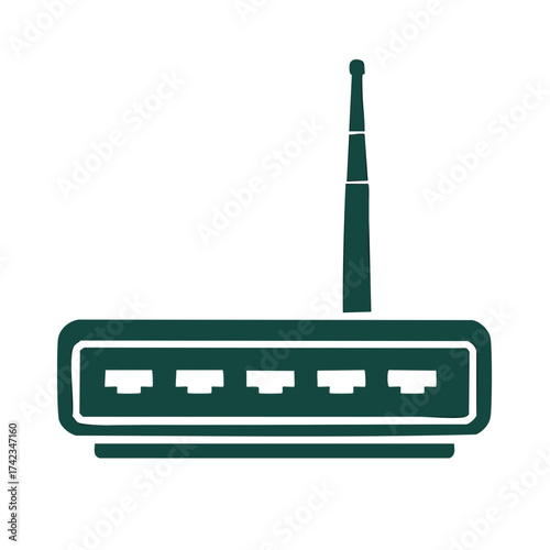 Wireless Router Connectivity Device for Home or Office Connection with Internet Access Symbol