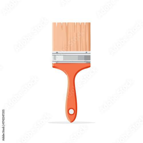 Isolated paint brush in flat design, vector illustration
