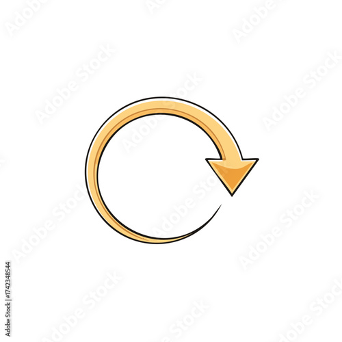Circular arrow icon pointing down indicating refresh or reload action