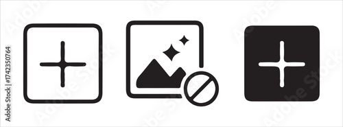 vector illustration of a set of icons for web