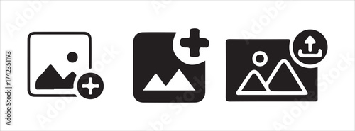 Camera app add and upload buttons