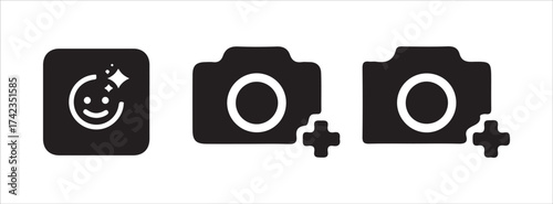 Upload gallery photo simple icons