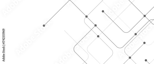 Vector digital network connection with crossed lines and dots.
