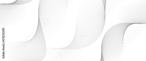 Vector modern grey wave curves line for banner design
