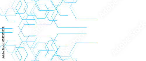 Vector digital futuristic tech hexagonal for background