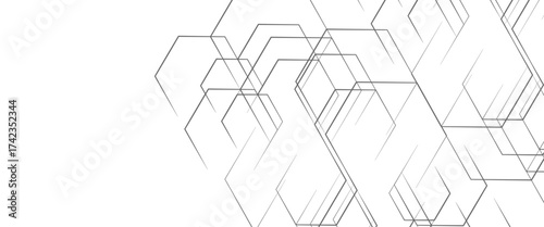 Vector digital futuristic tech hexagonal for background