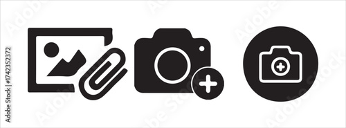 Picture upload and add camera icon pack
