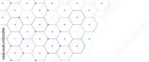 Vector minimal style tech hexagonal for background