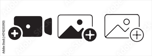 Interface icons for camera and photo upload